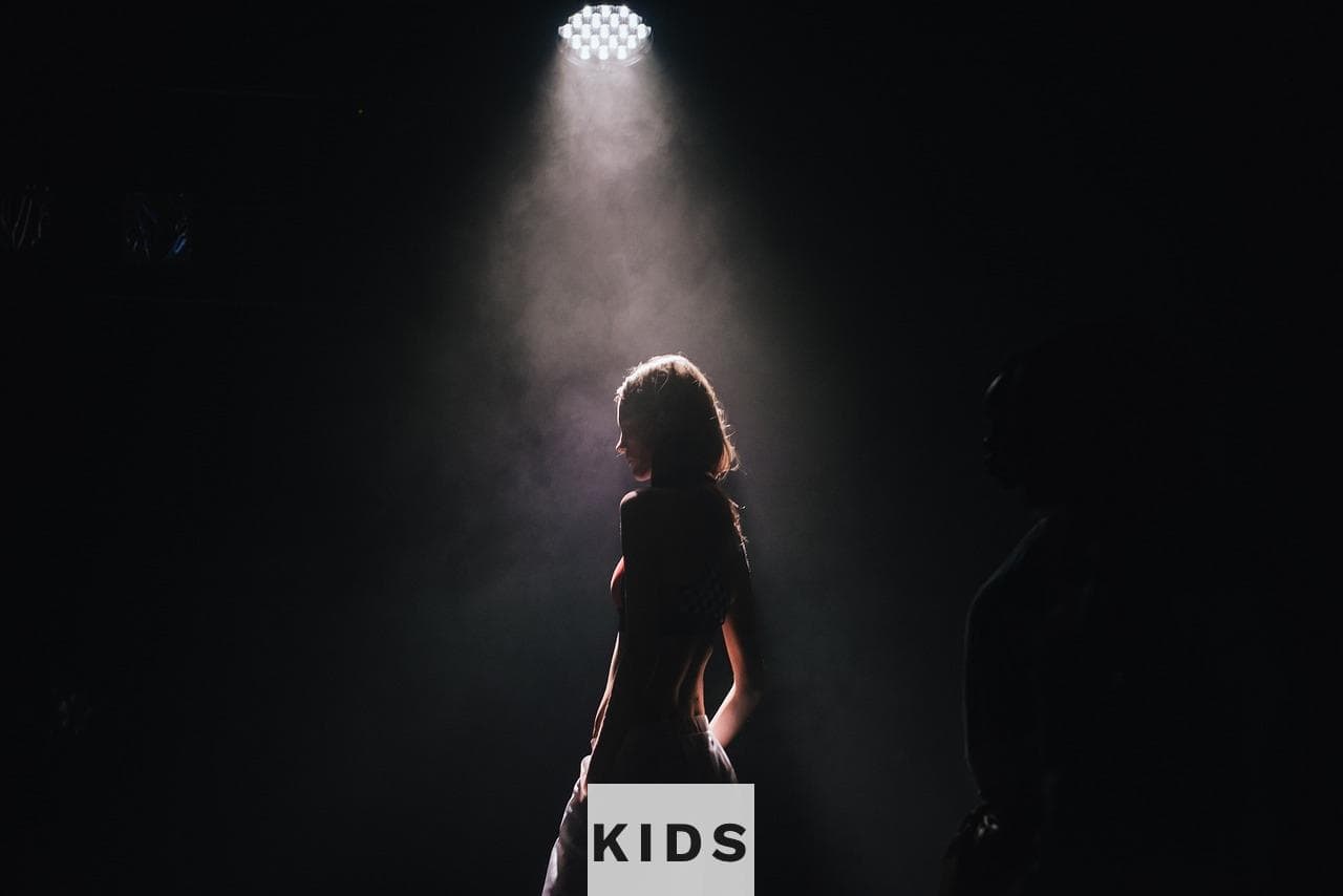 dark, spotlight, stage