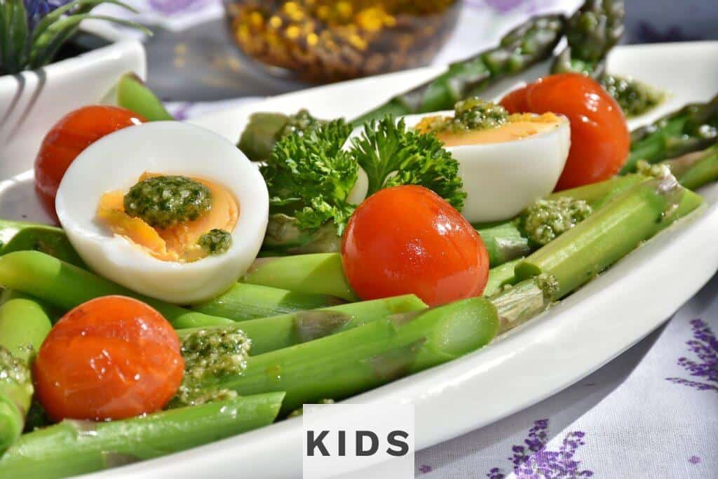 meal, asparagus, dish