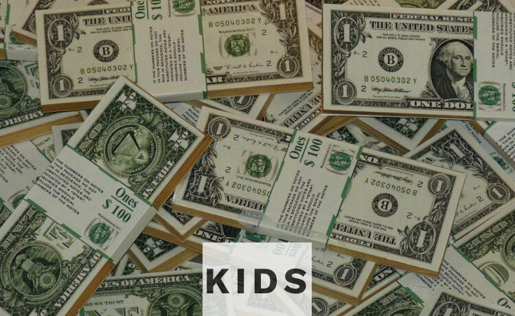 Numerous bundles of US one dollar bills symbolizing wealth, finance, and savings.